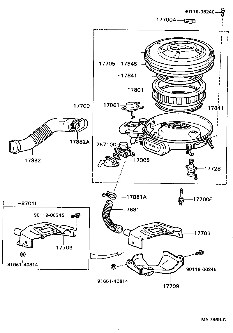 Exploded illustration MA7869C