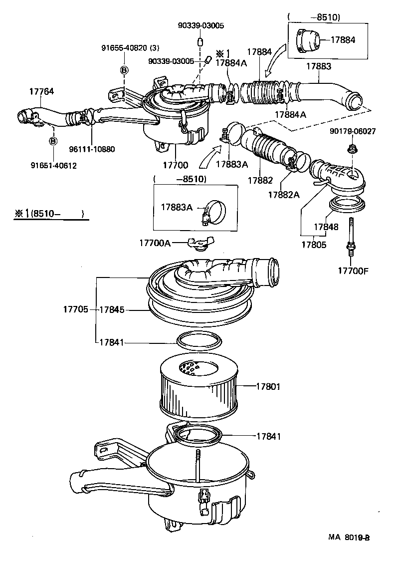 Exploded illustration MA8019B