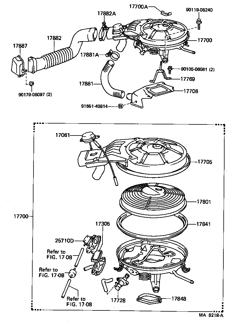 Exploded illustration MA8218A