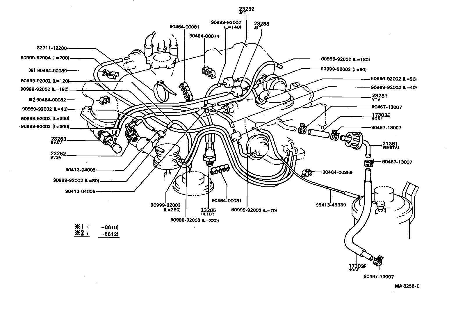 Exploded illustration MA8256C