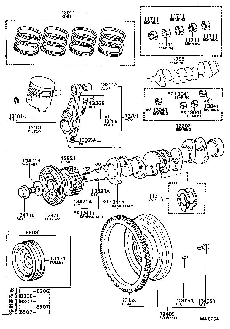 Exploded illustration MA8264