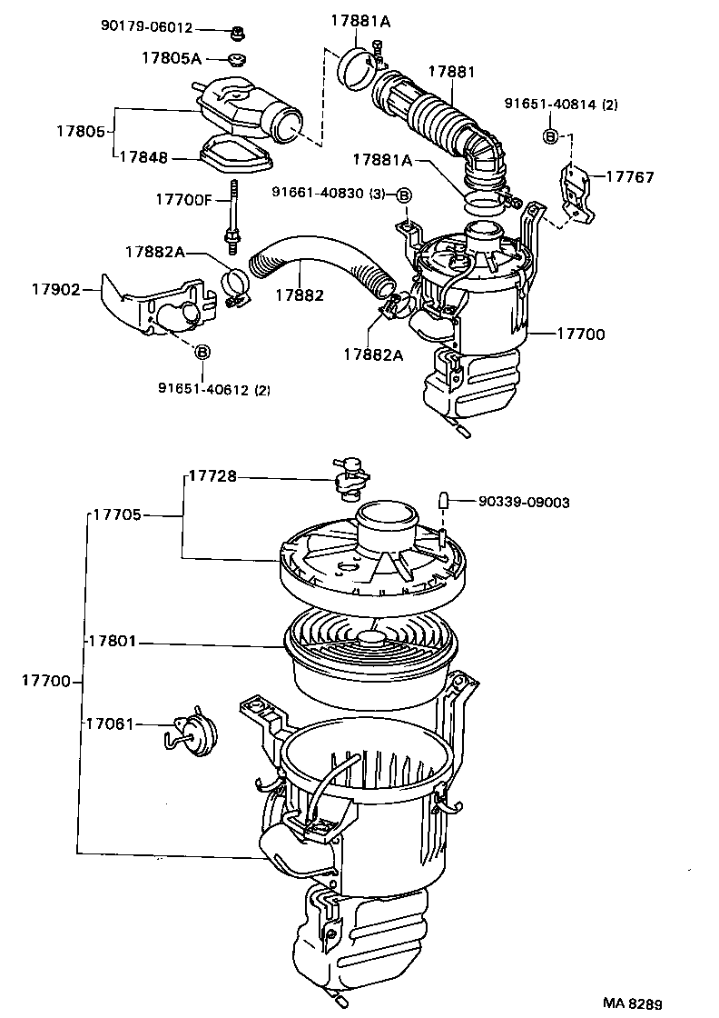 Exploded illustration MA8289