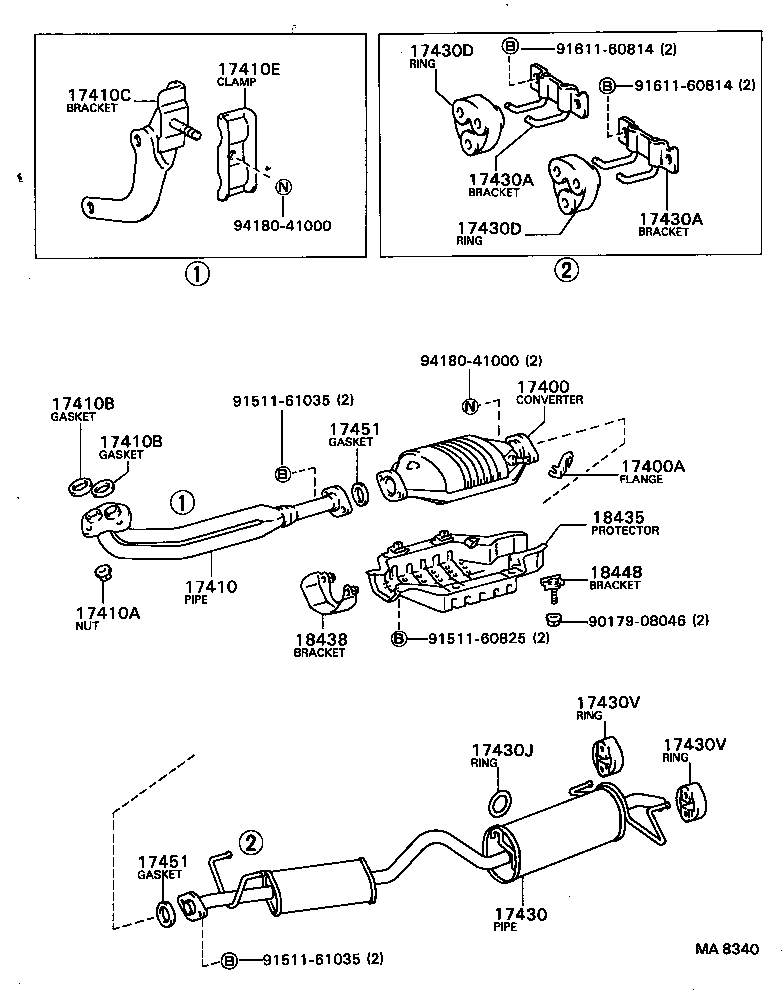 Exploded illustration MA8340