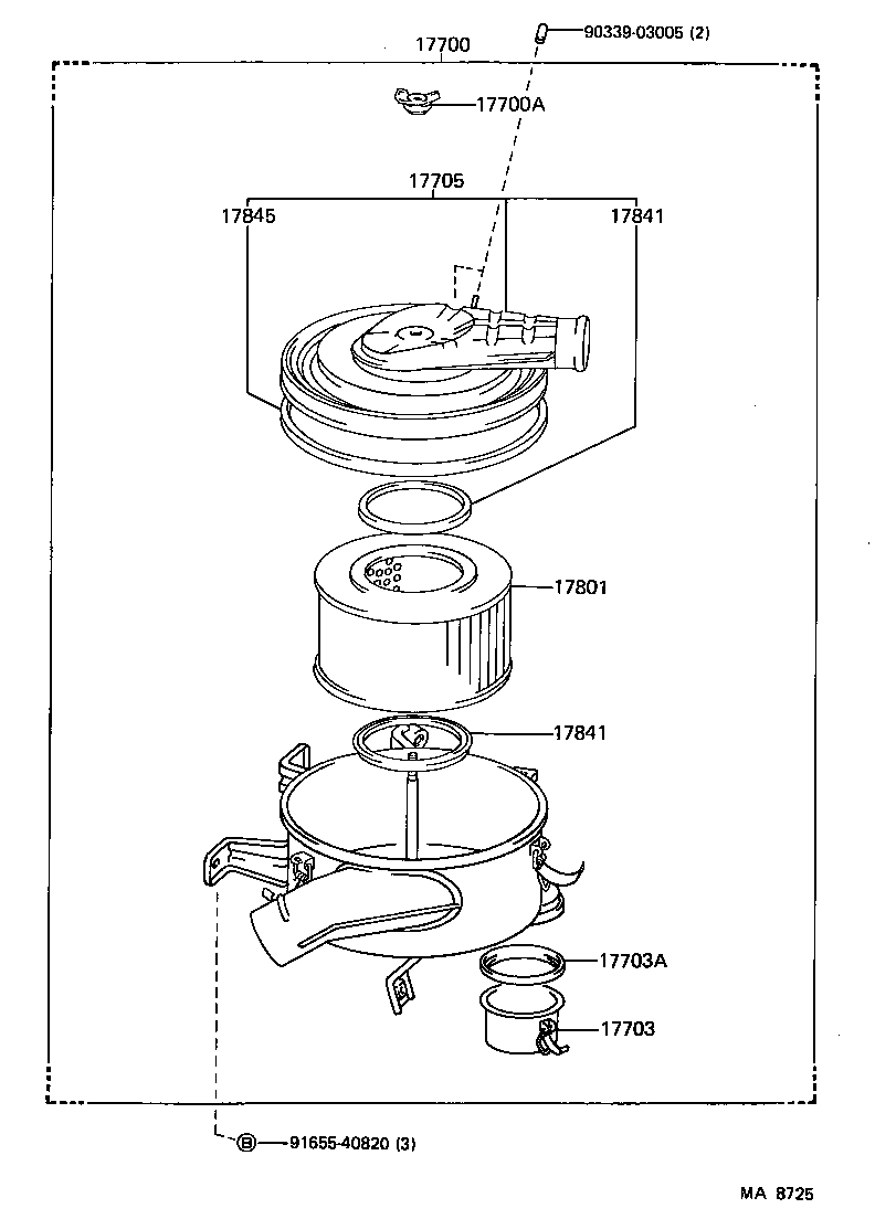 Exploded illustration MA8725