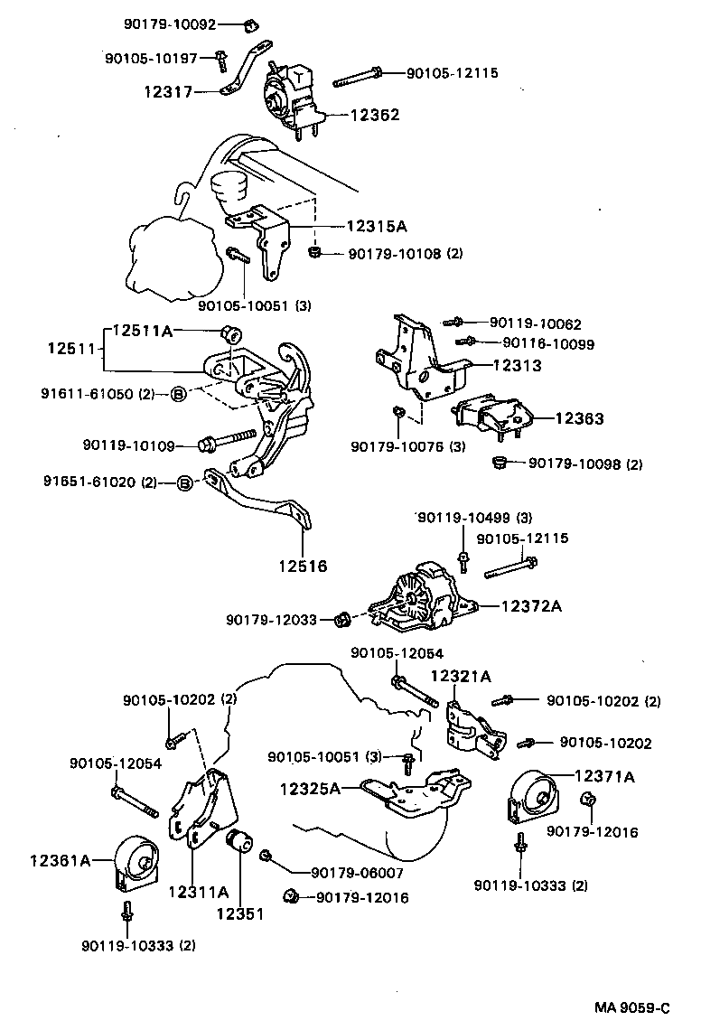 Exploded illustration MA9059C