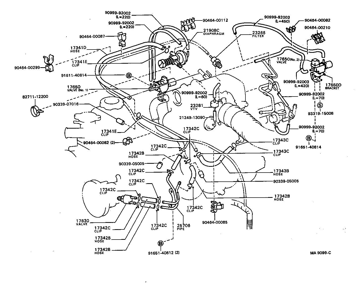 Exploded illustration MA9099C