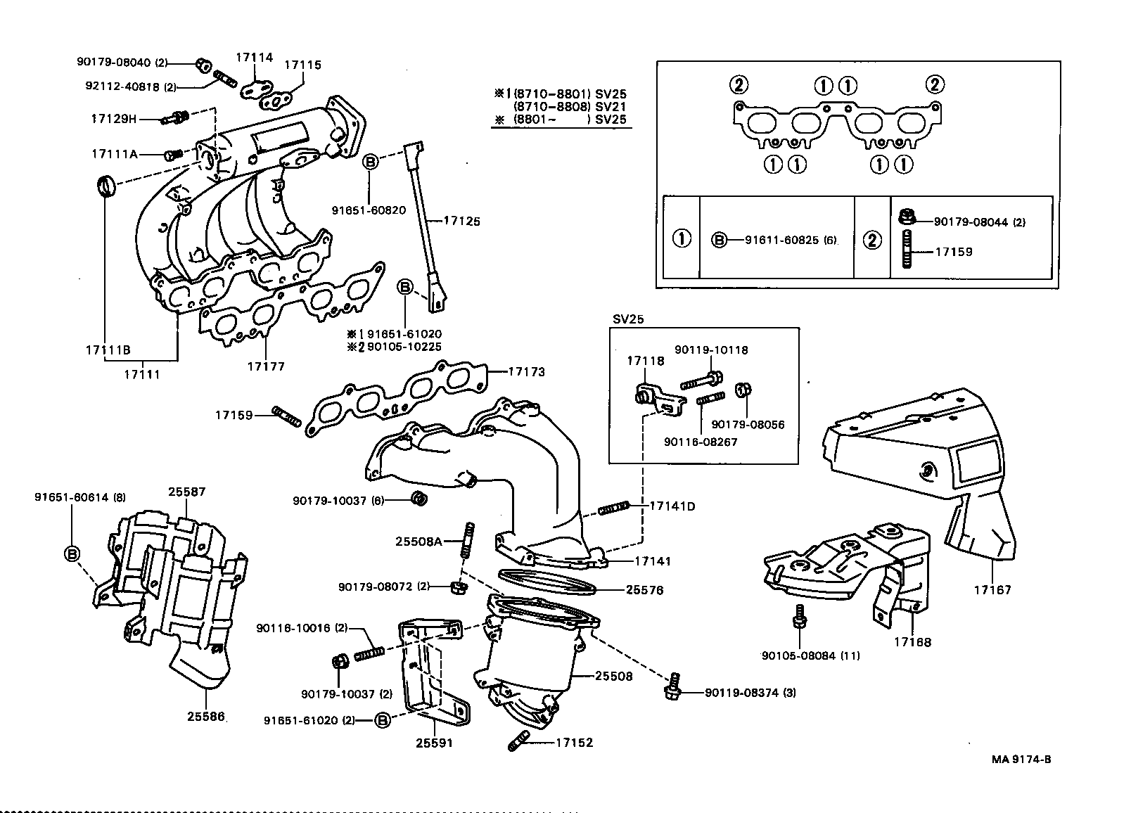 Exploded illustration MA9174B