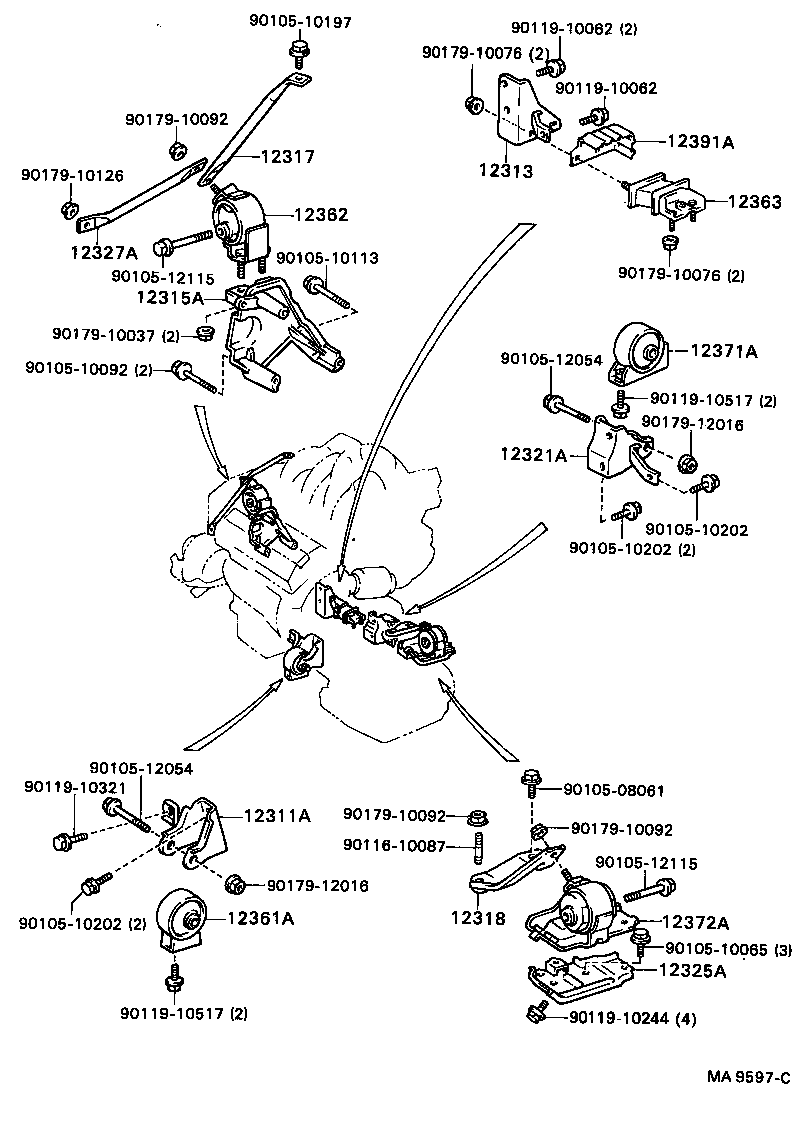 Exploded illustration MA9597C