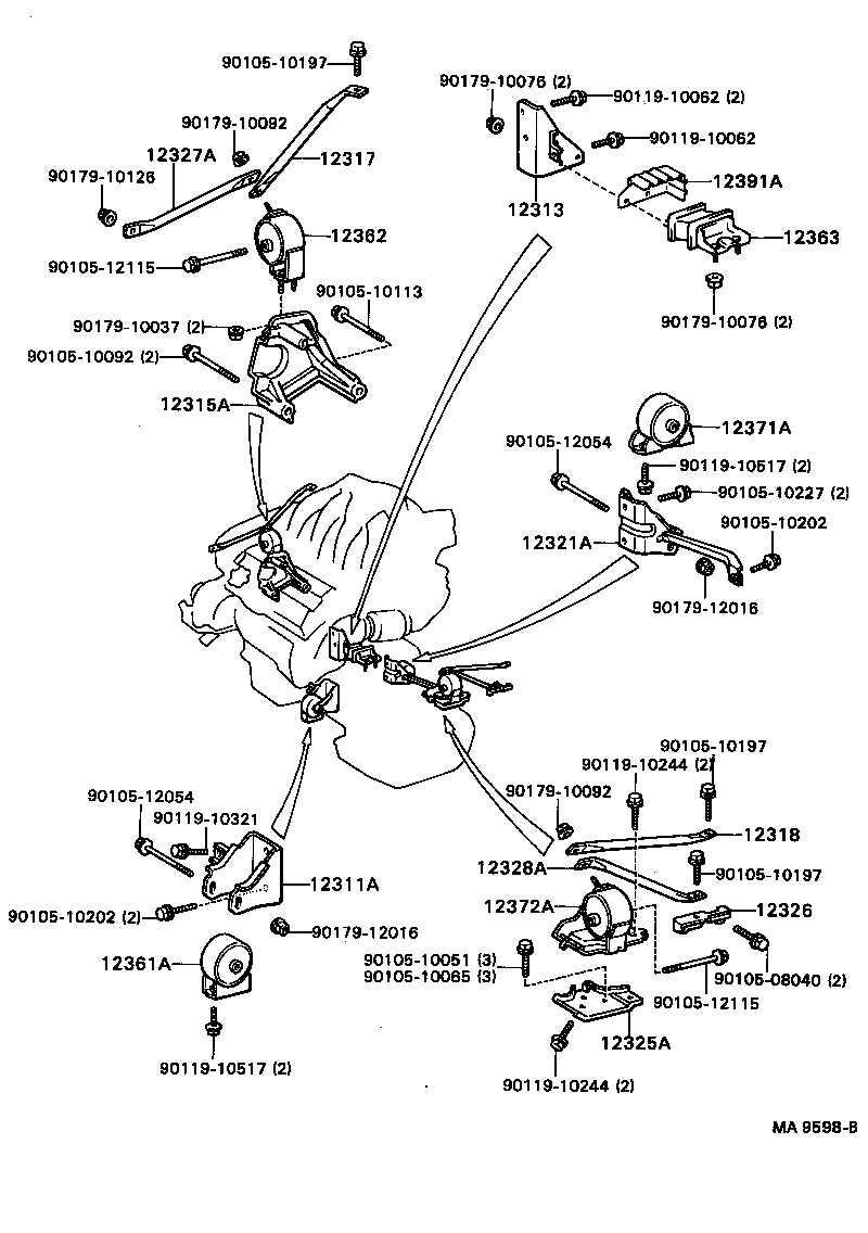 Exploded illustration MA9598B