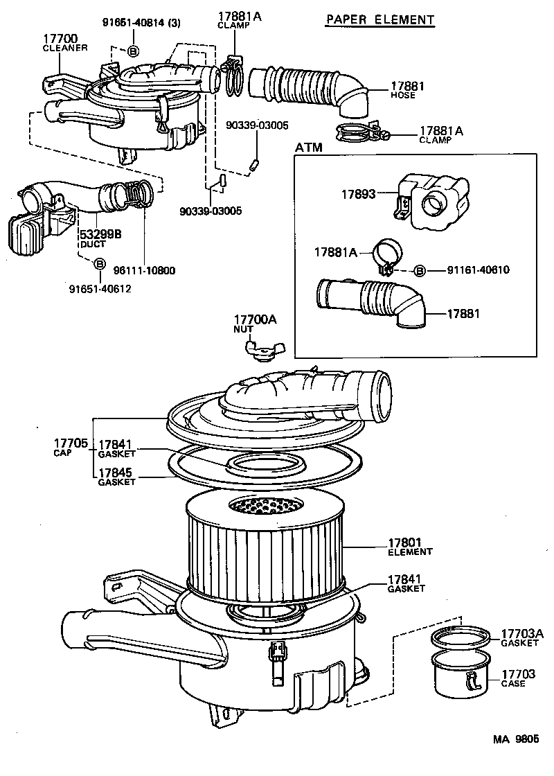 Exploded illustration MA9805