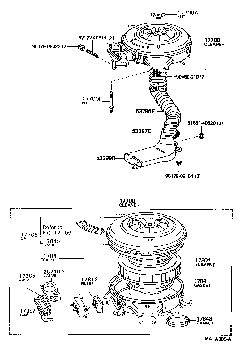 Exploded illustration MAA385A