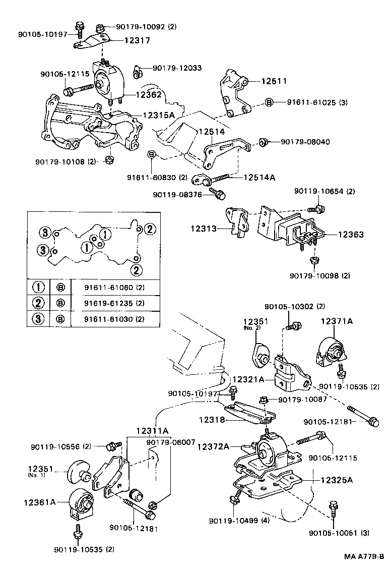 Exploded illustration MAA779B