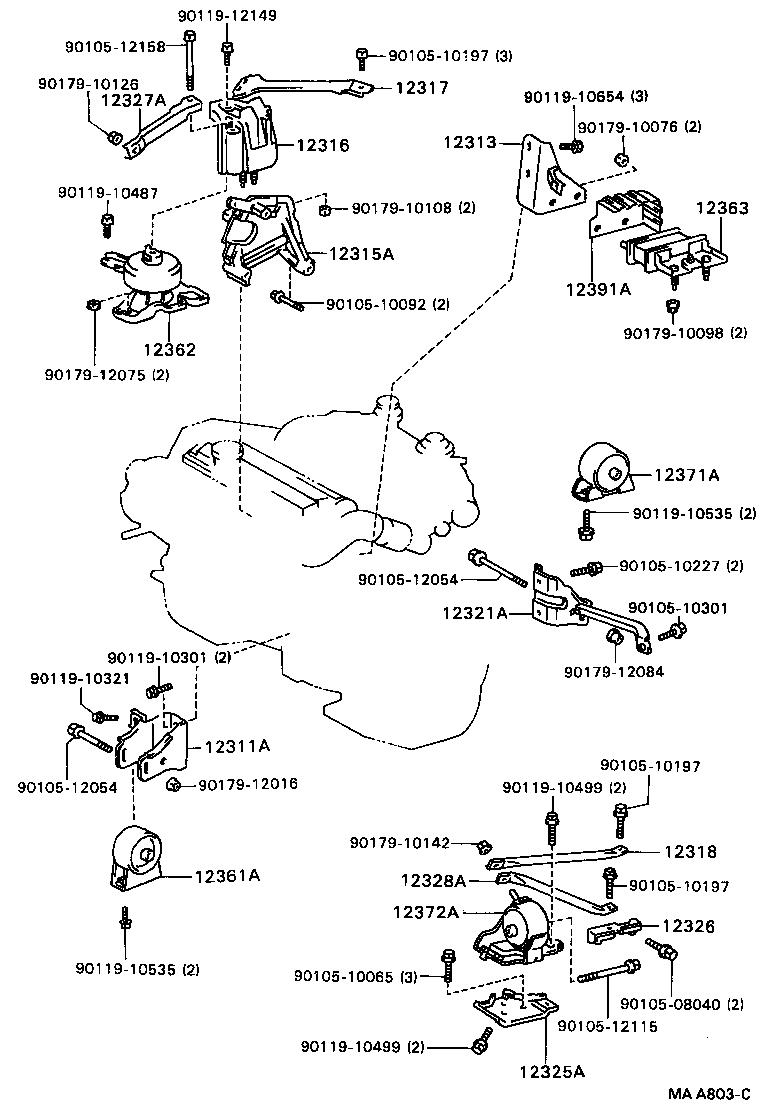 Exploded illustration MAA803C