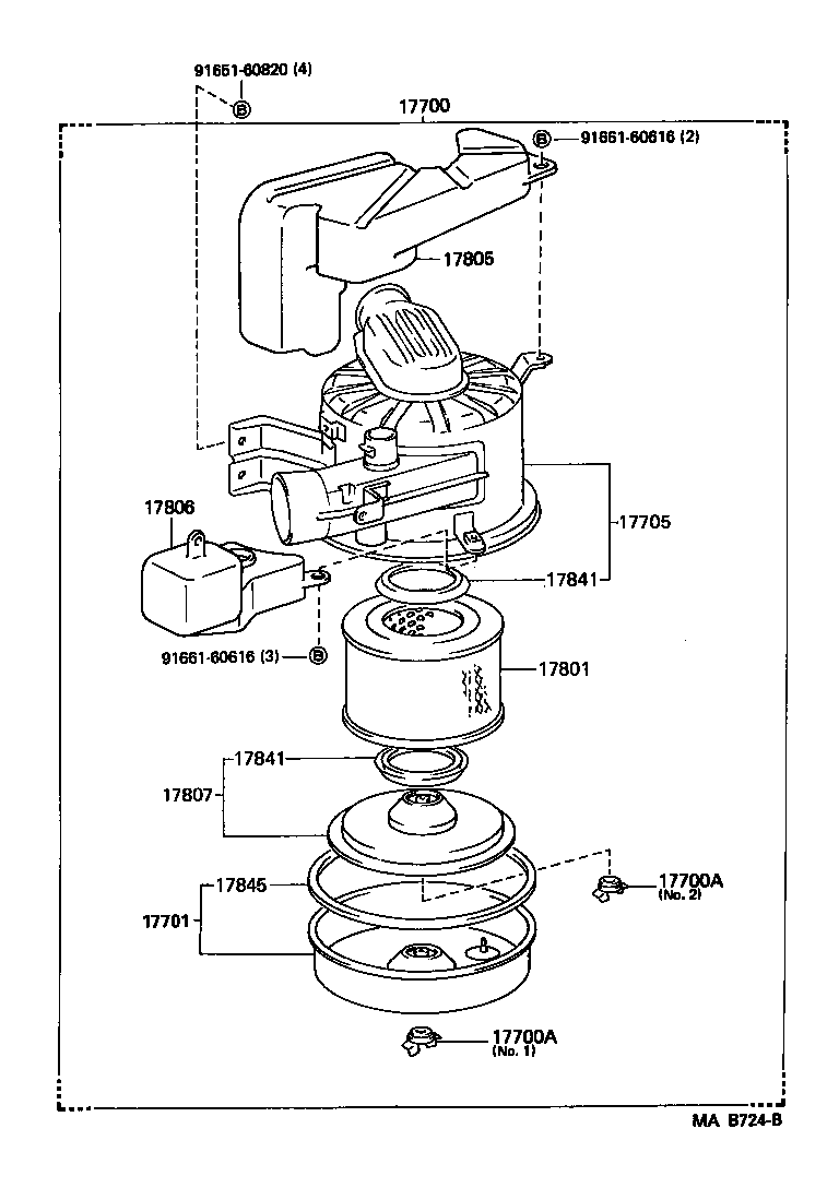 Exploded illustration MAB724B