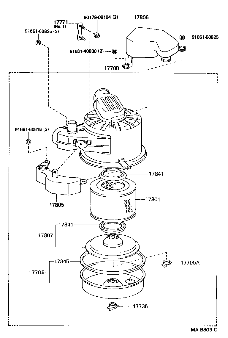 Exploded illustration MAB803C