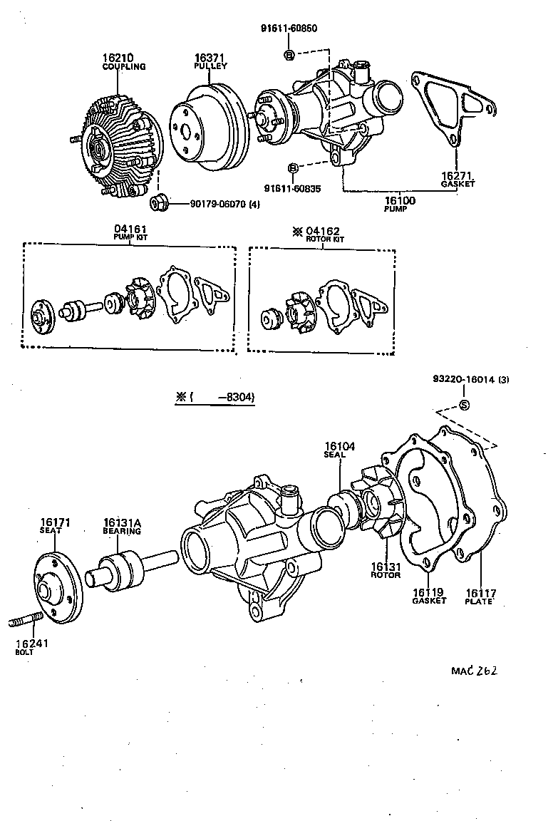 Exploded illustration MAC262