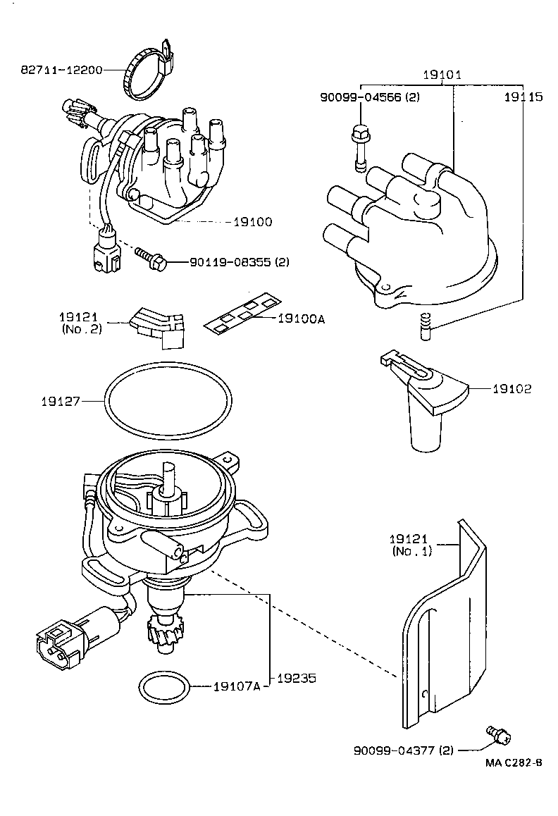Exploded illustration MAC282B