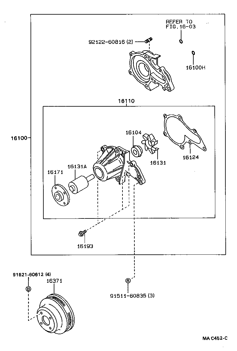 Exploded illustration MAC452C