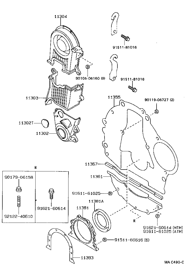 Exploded illustration MAC490C