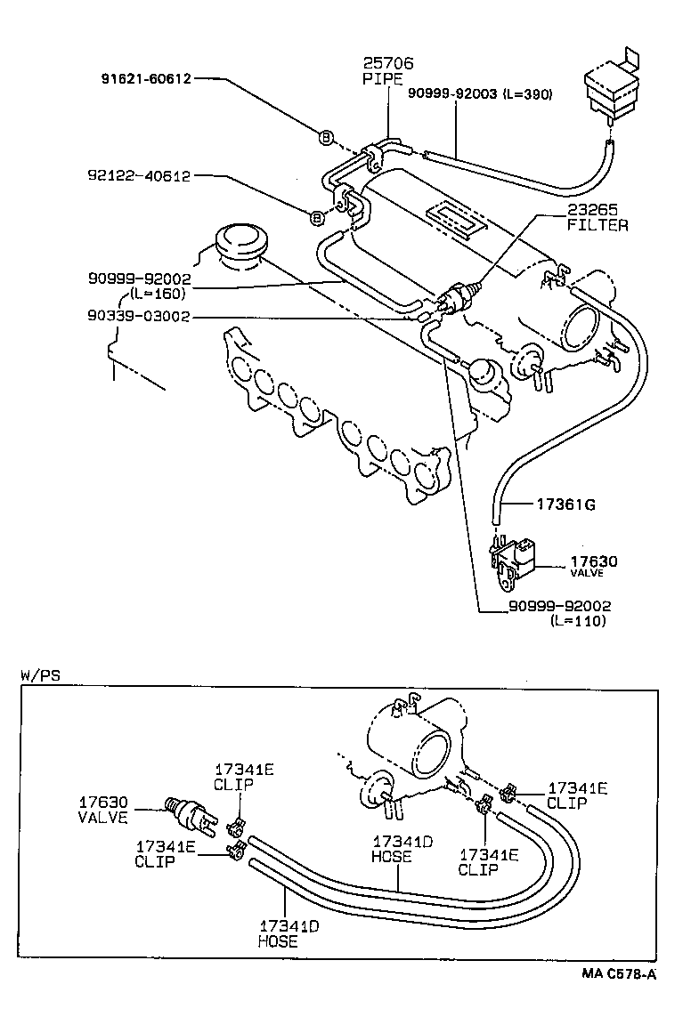 Exploded illustration MAC578A