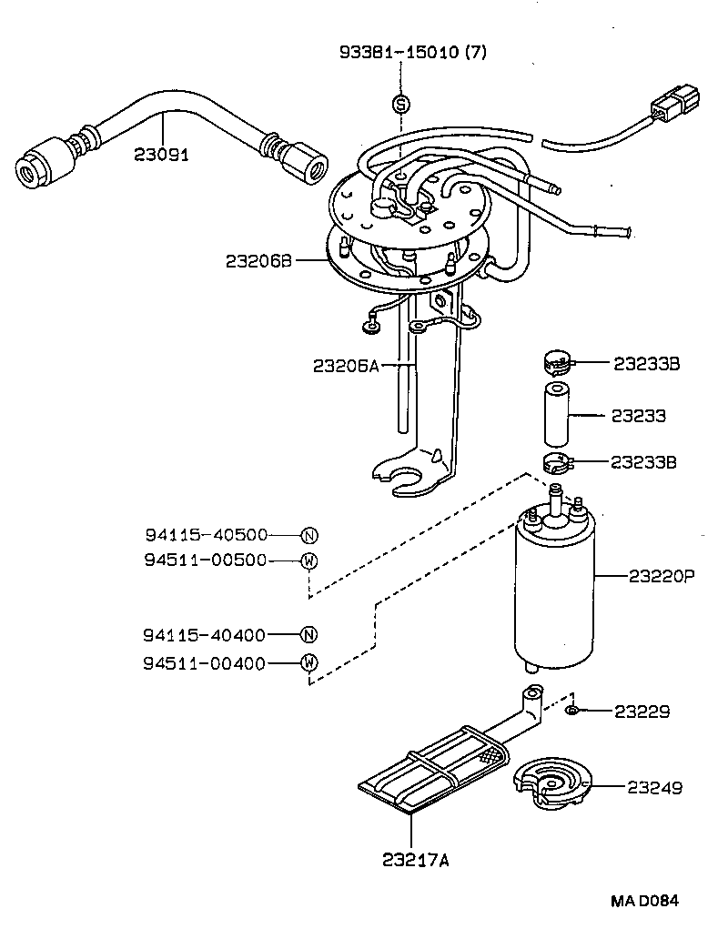 Exploded illustration MAD084