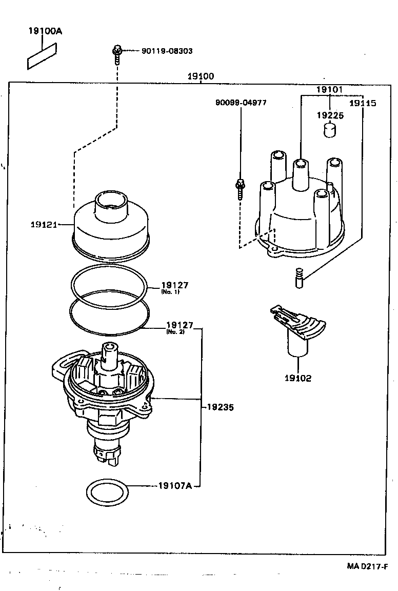 Exploded illustration MAD217F