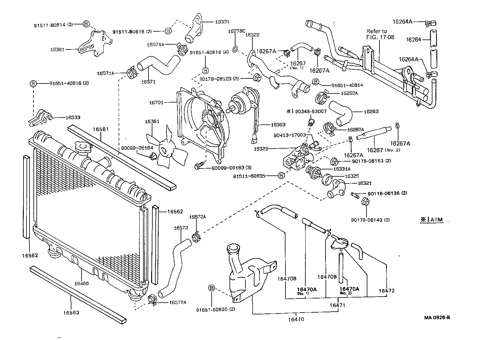 Exploded illustration MAD926B