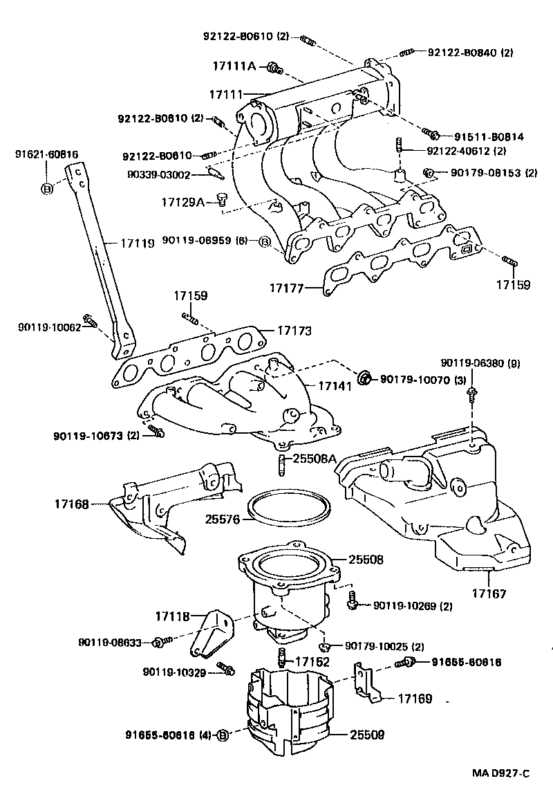 Exploded illustration MAD927C