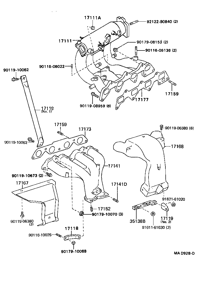 Exploded illustration MAD928D