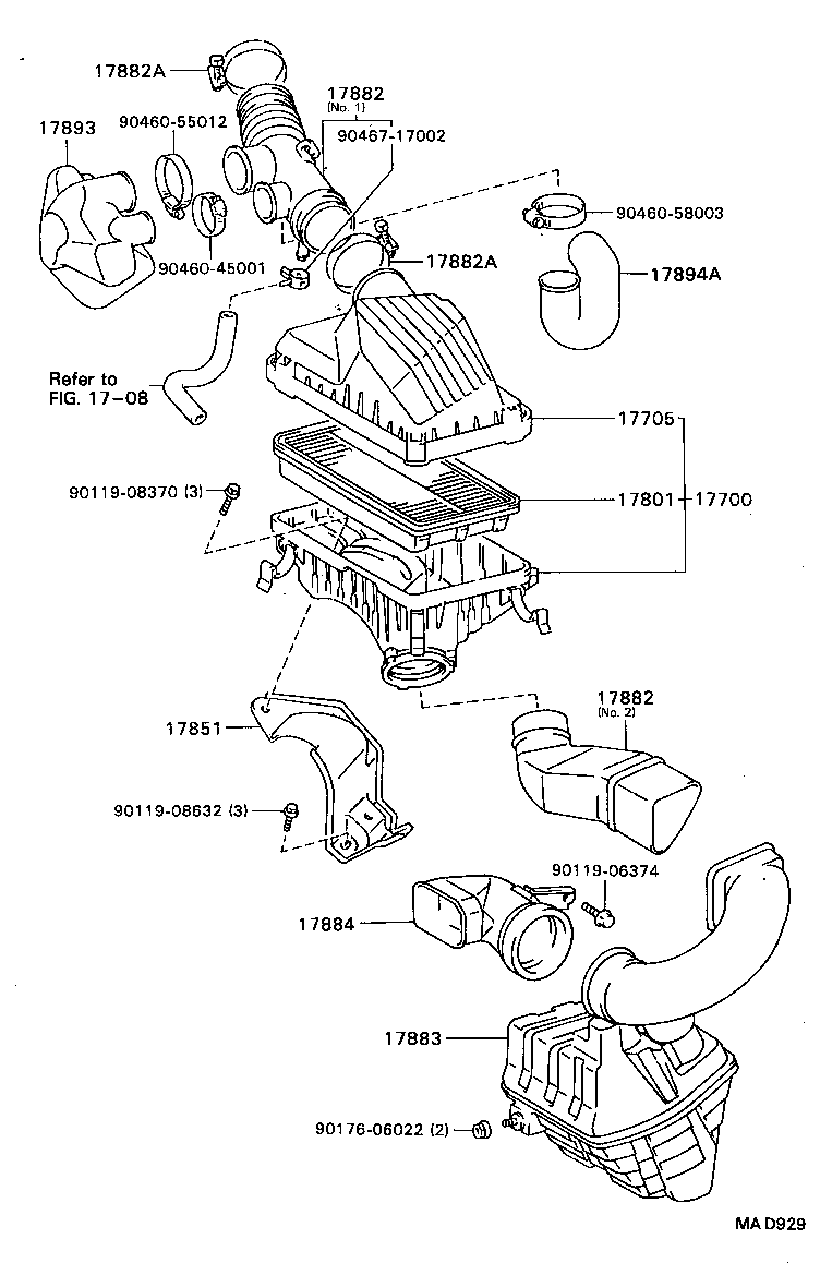 Exploded illustration MAD929