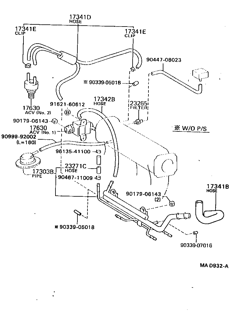 Exploded illustration MAD932A
