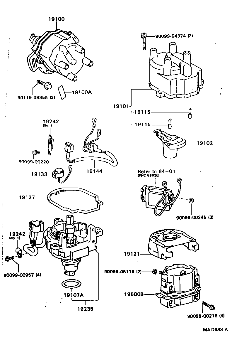 Exploded illustration MAD933A