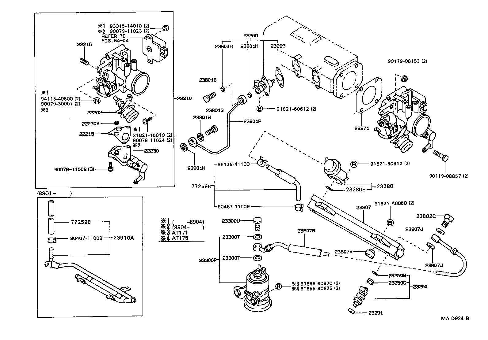 Exploded illustration MAD934B