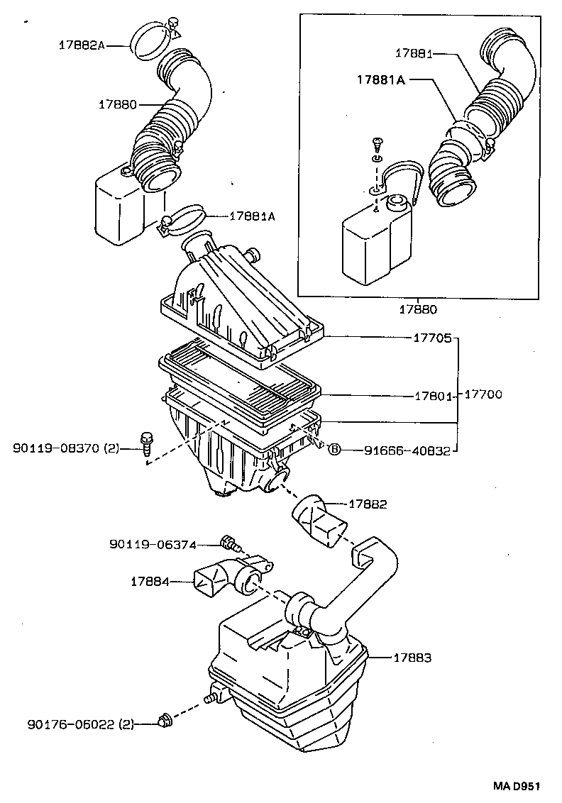 Exploded illustration MAD951
