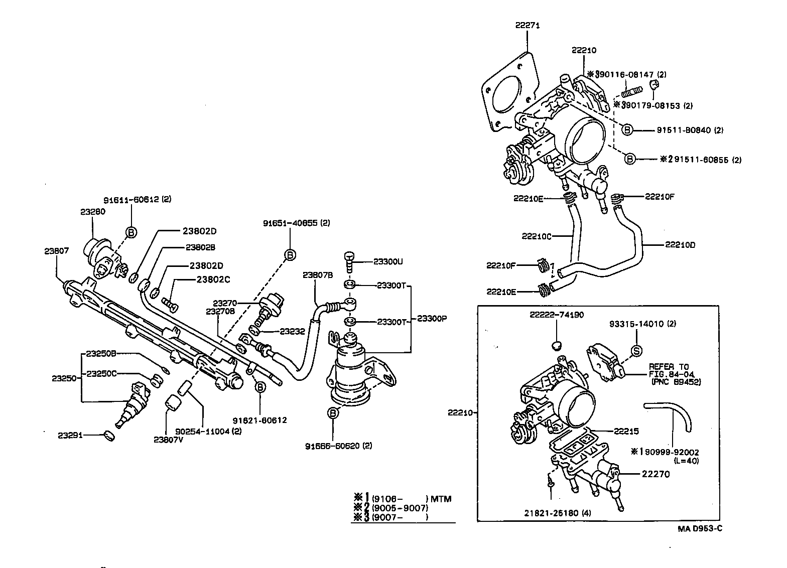 Exploded illustration MAD953C