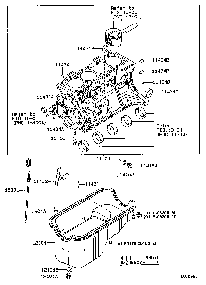 Exploded illustration MAD955