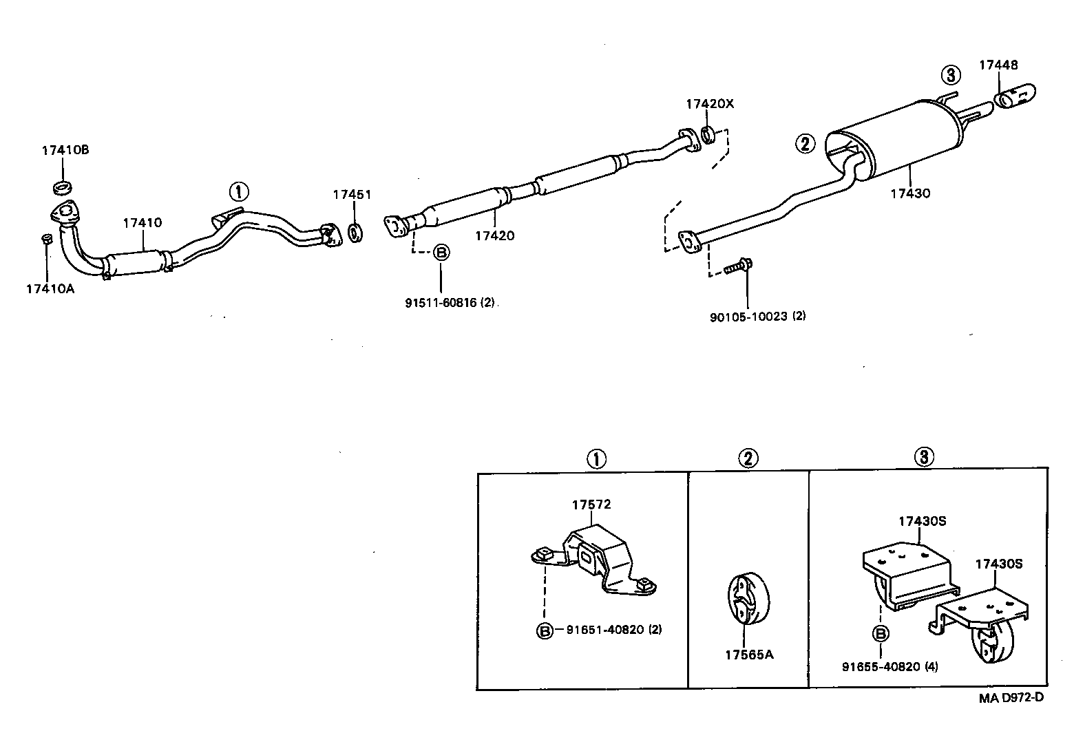 Exploded illustration MAD972D