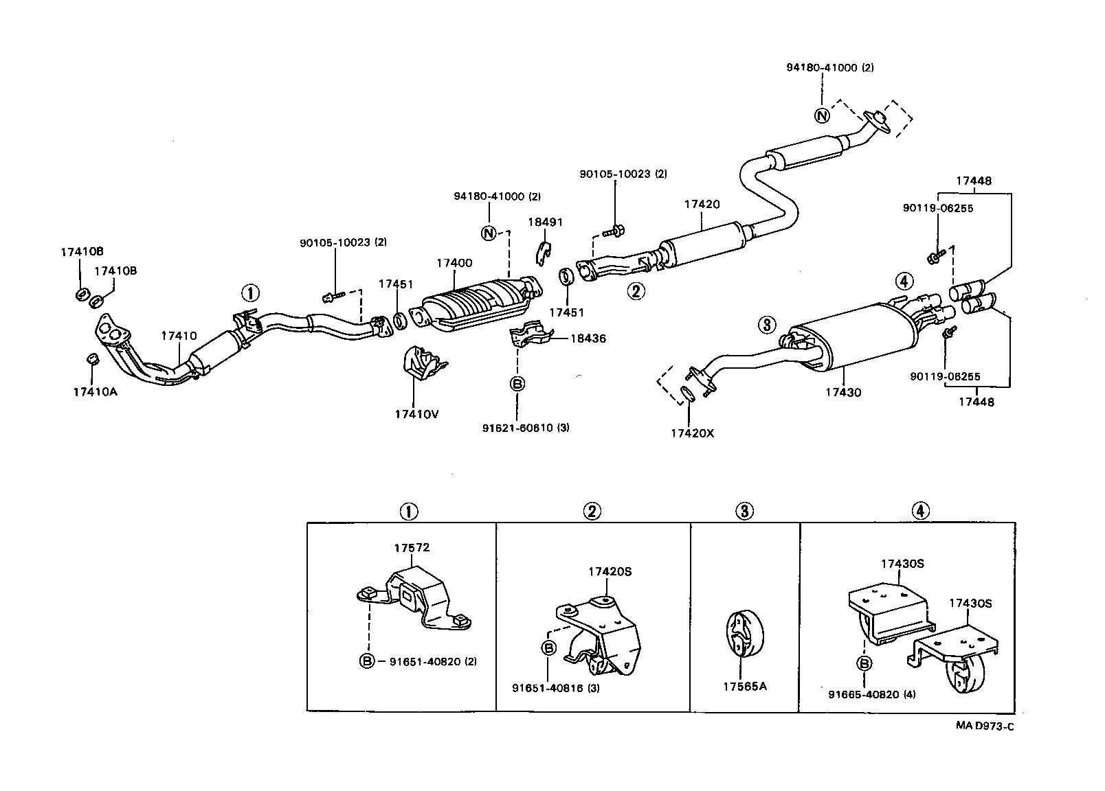 Exploded illustration MAD973C
