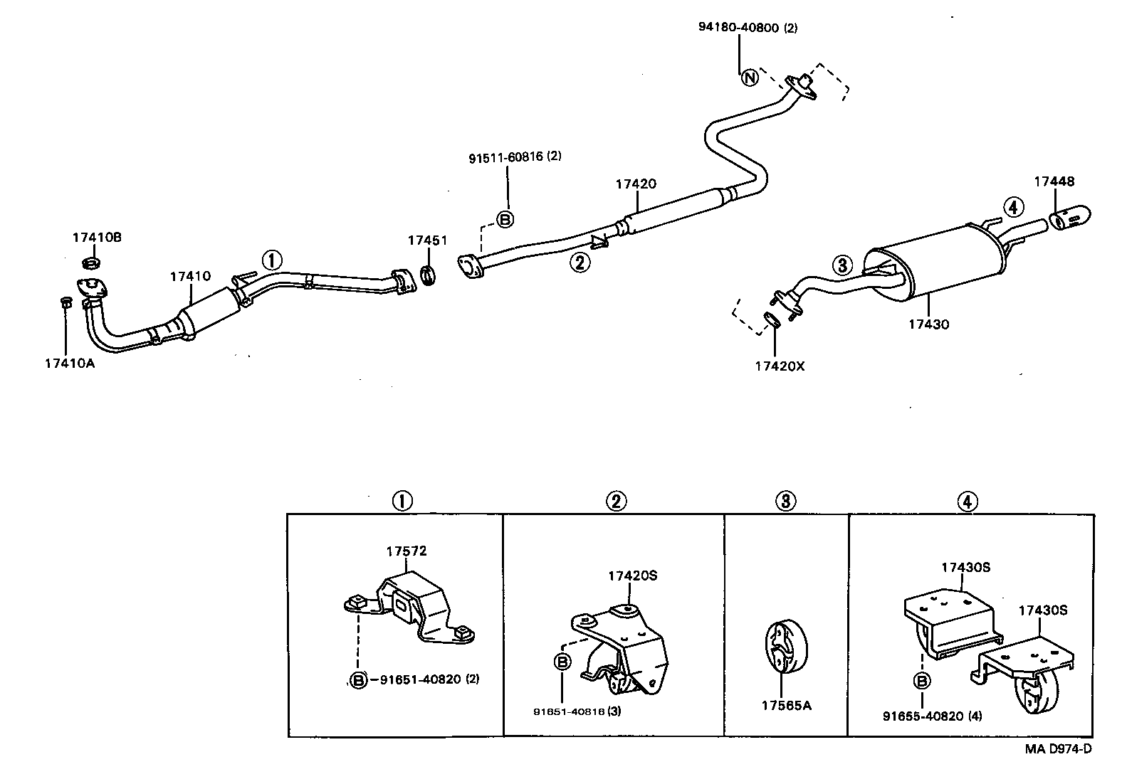 Exploded illustration MAD974D
