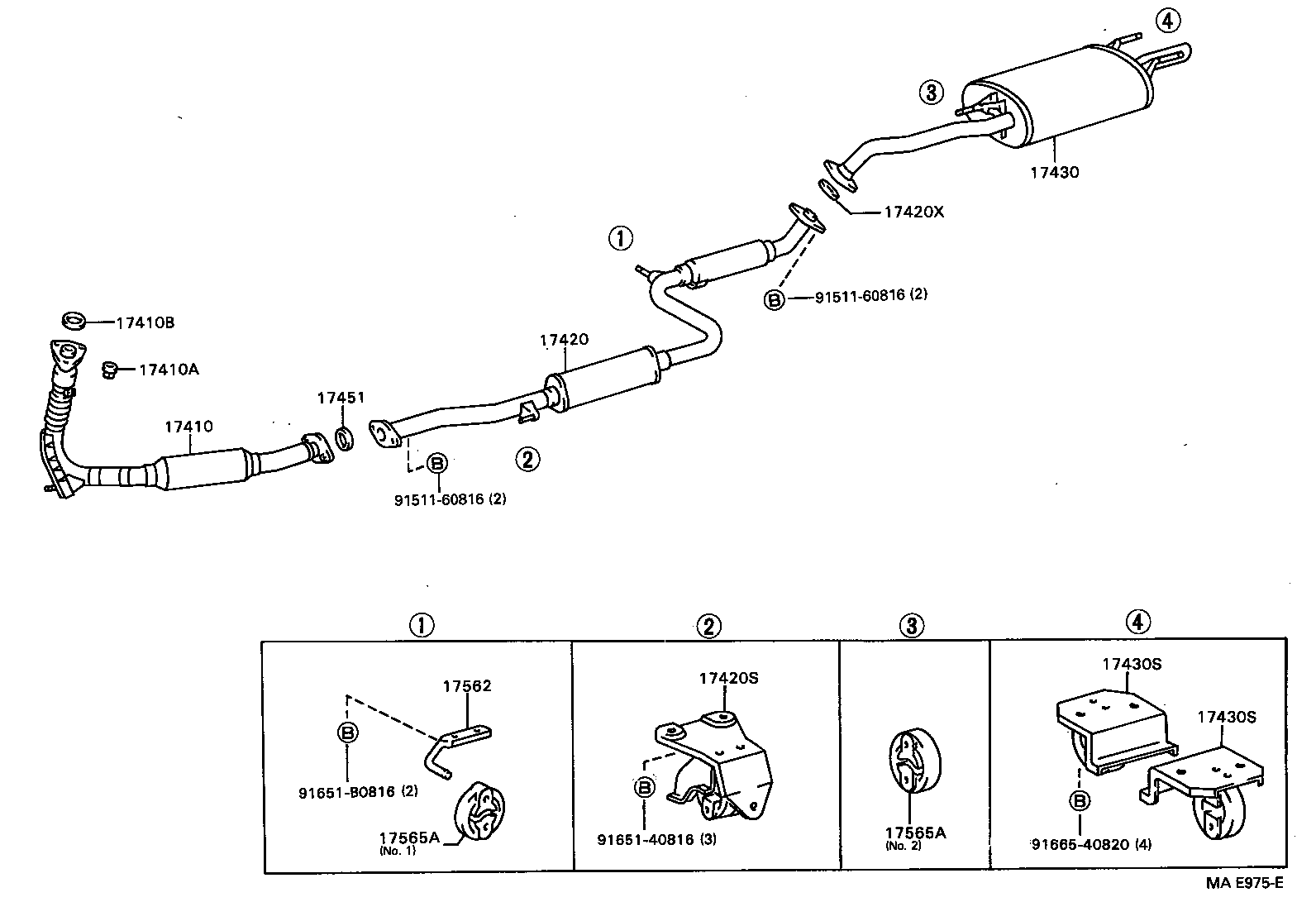 Exploded illustration MAD975E