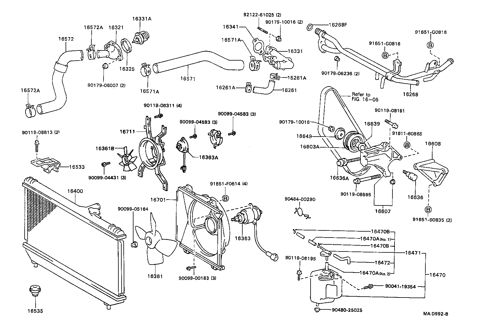 Exploded illustration MAD992B