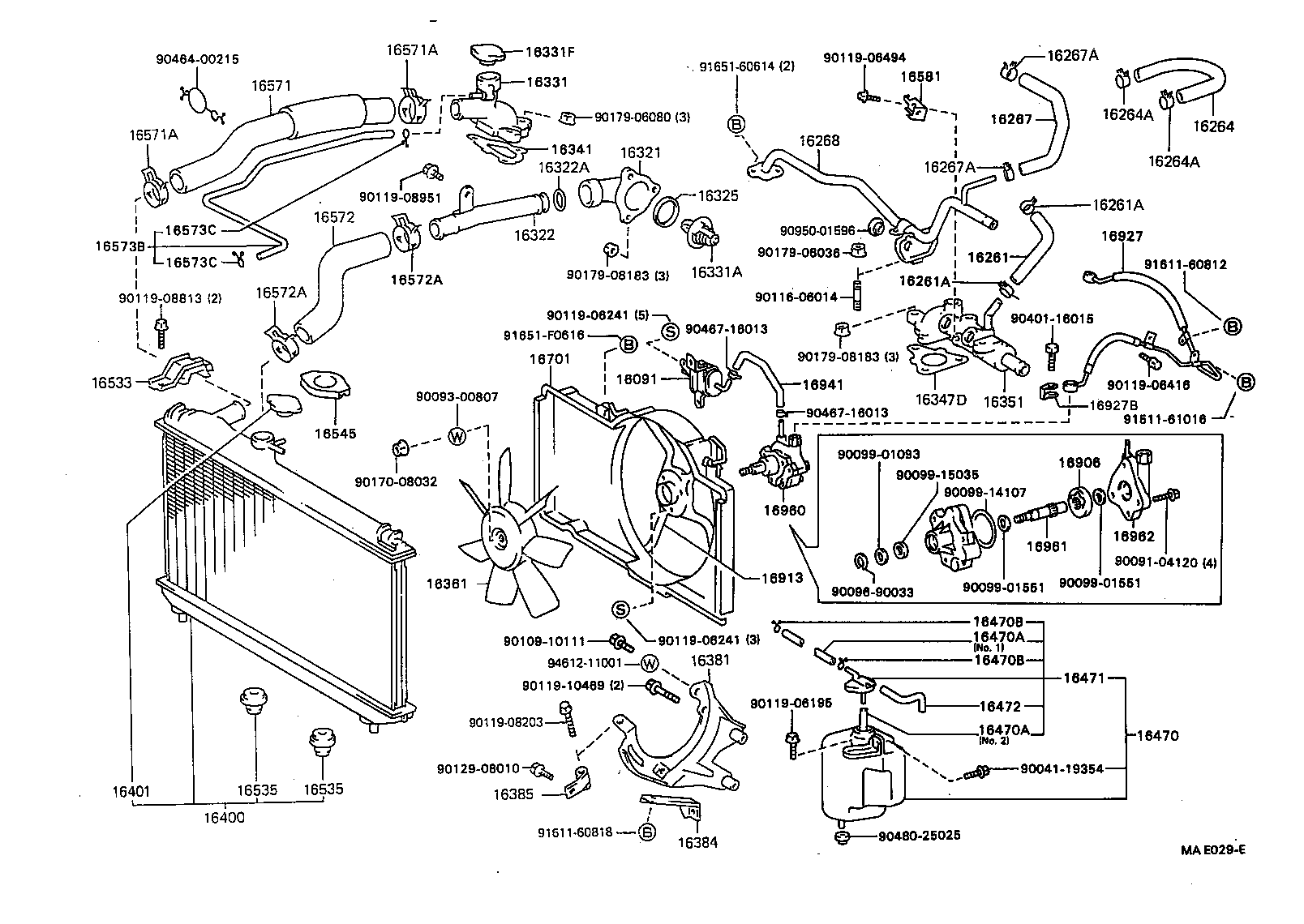 Exploded illustration MAE029E