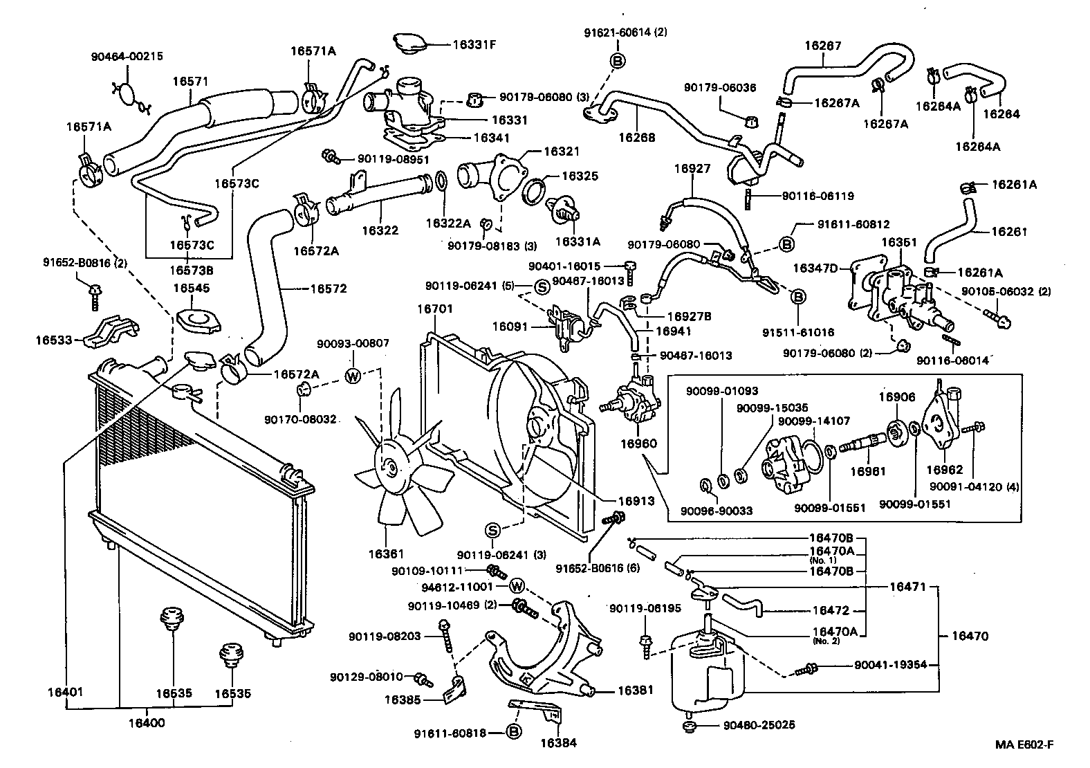 Exploded illustration MAE602F