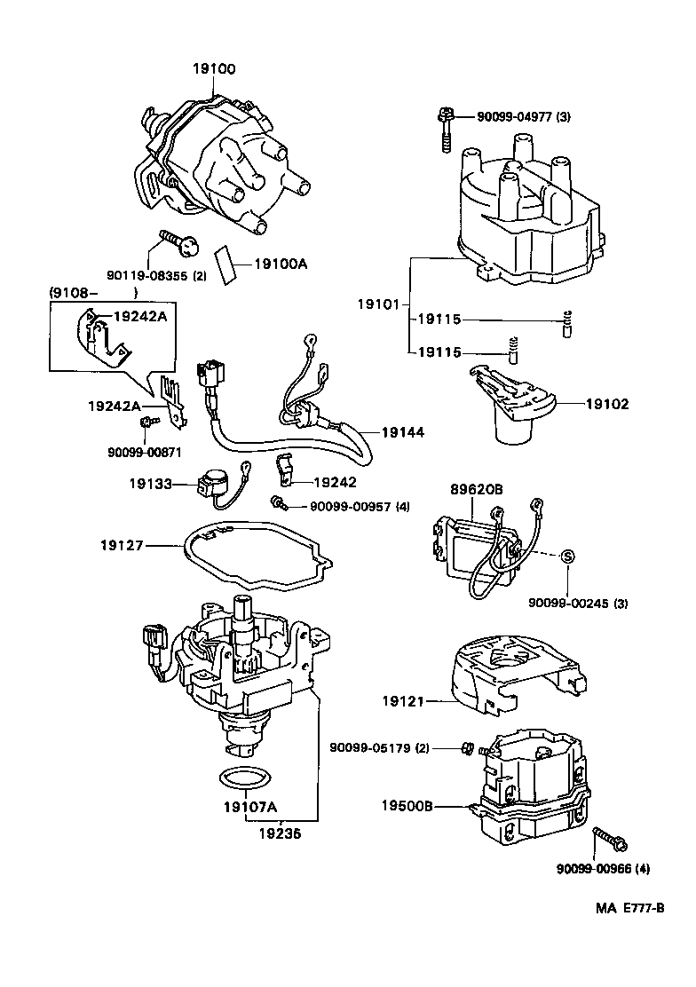 Exploded illustration MAE777B