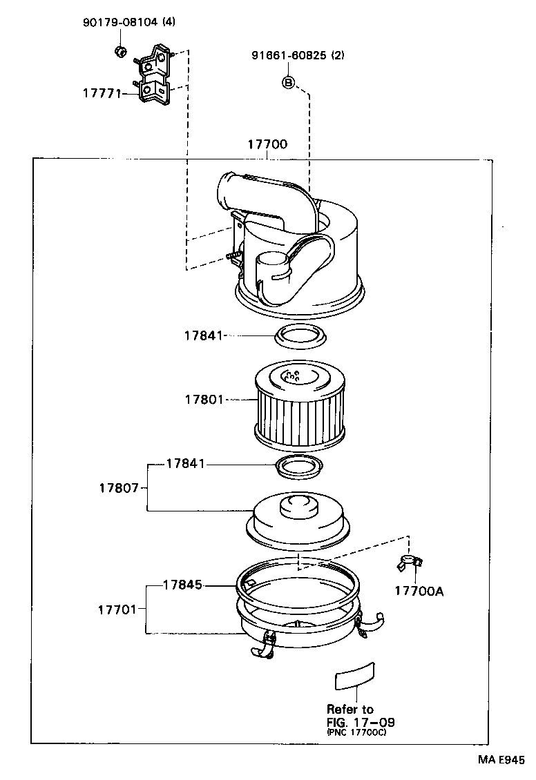 Exploded illustration MAE945