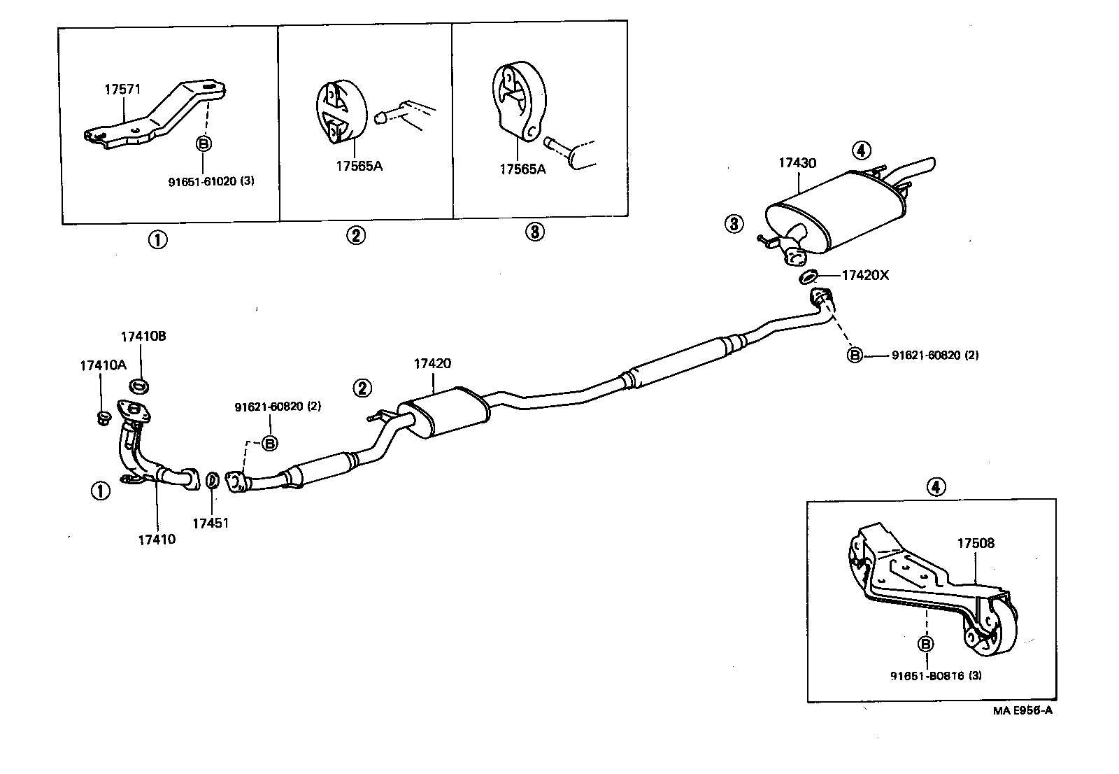 Exploded illustration MAE956A