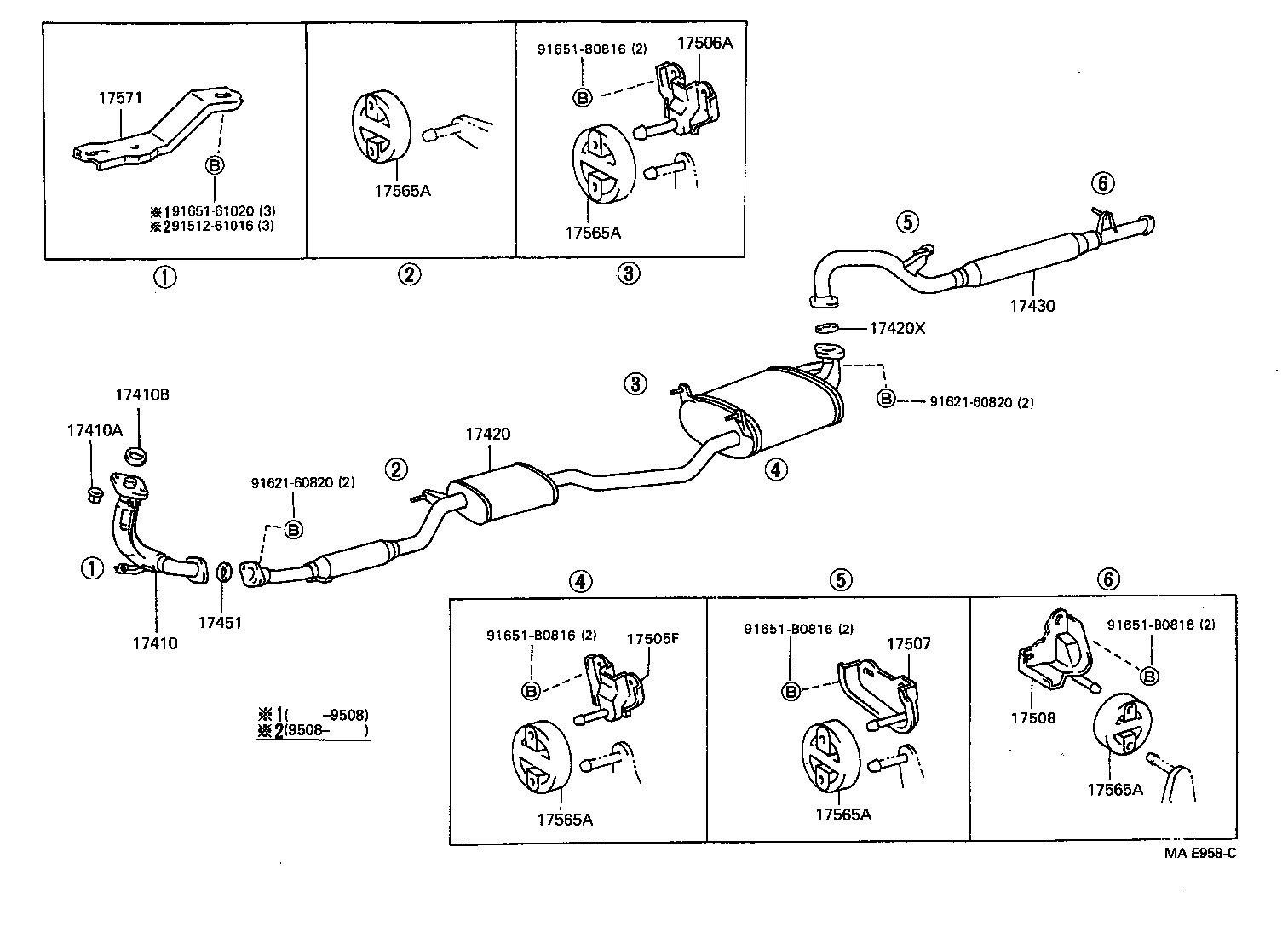 Exploded illustration MAE958C