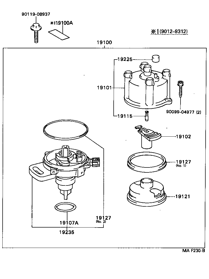 Exploded illustration MAF230B