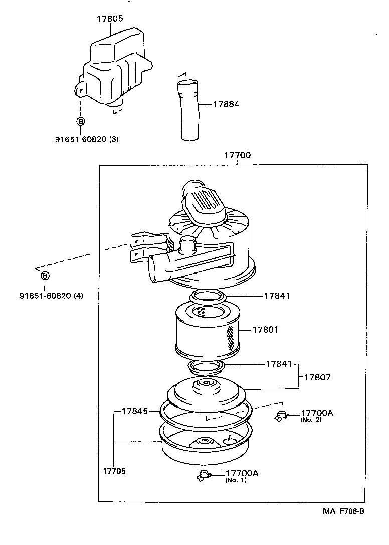 Exploded illustration MAF706B