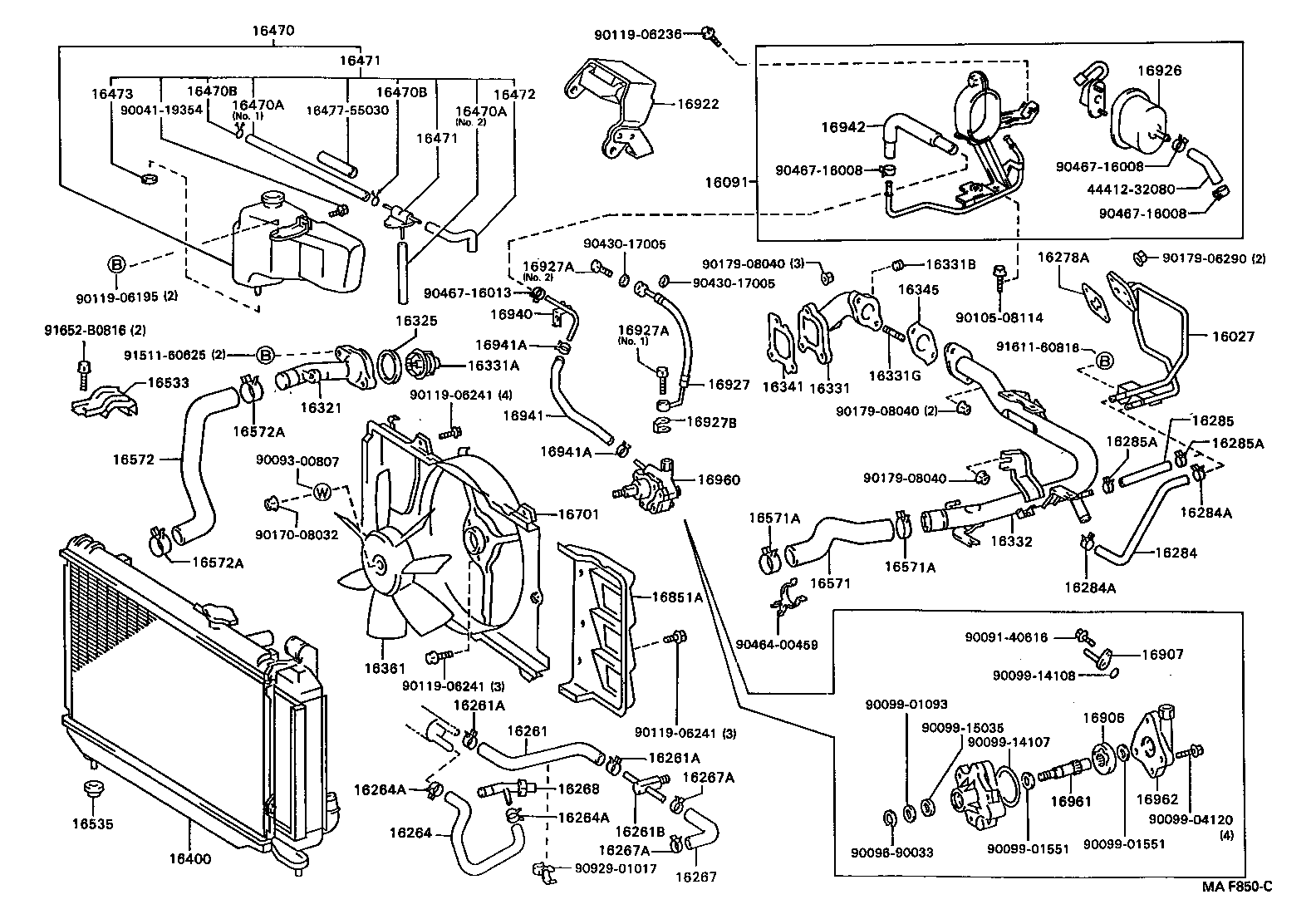 Exploded illustration MAF850C